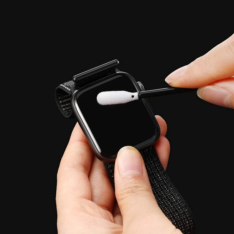 200 шт Пена щеточка для чистки ватный тампон пена наконечник со спонжем печатающая