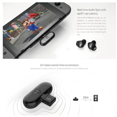 2019 Gulikit Route + PRO Wireless CSR Bluetooth 2.1 EDR Type-C USB Adapter Audio Transmitter Transceiver for Nintendo Switch | Электроника