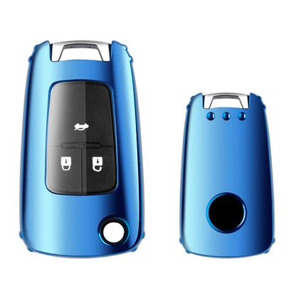 A-Blue Мягкий чехол для ключей из ТПУ с покрытием для Chevrolet Cruze Aveo Trax Opel Astra Corsa Meriva Zafira Antara J Mokka Buick - Название цвета: A-Blue