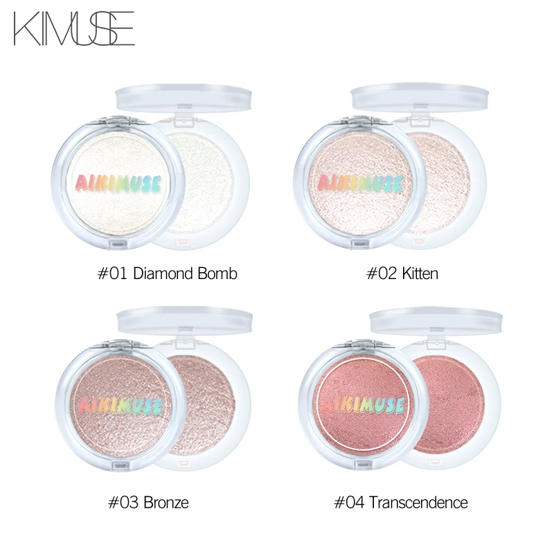 KIMUSE Glow Kit хайлайтер макияж Мерцающий Порошок хайлайтер палитра база осветитель изюминка лица Контур Золотой бронзатор