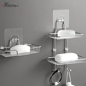 OYOREFD Прочный Настенный Держатель для мыла из нержавеющей стали, двухслойный поддон для мыла, душевая мыльница, Товары для ванной комнаты