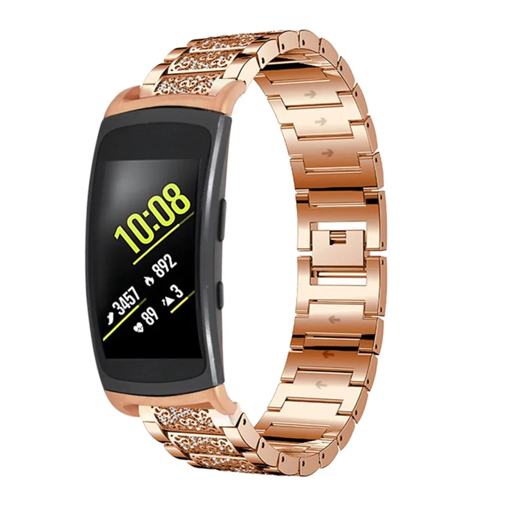 Ремешок из нержавеющей стали для Samsung Gear Fit 2/Fit 2 Pro деловой роскошный подарок