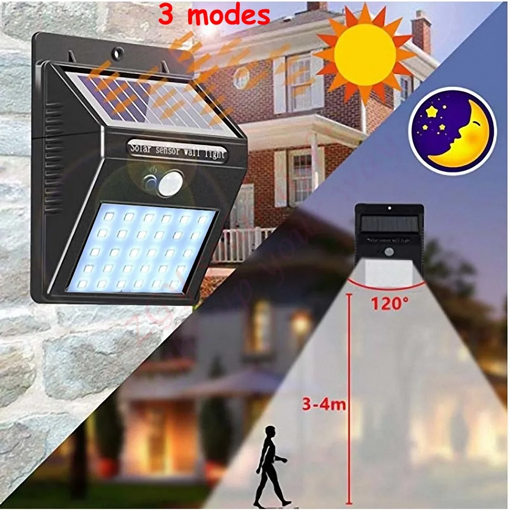 1-4pcs 30 LED Solar lamp Sensor solar Powered Panel Street Light Outdoor Garden Path Spot Wall Emergency Lamp luminaria ener | Лампы и
