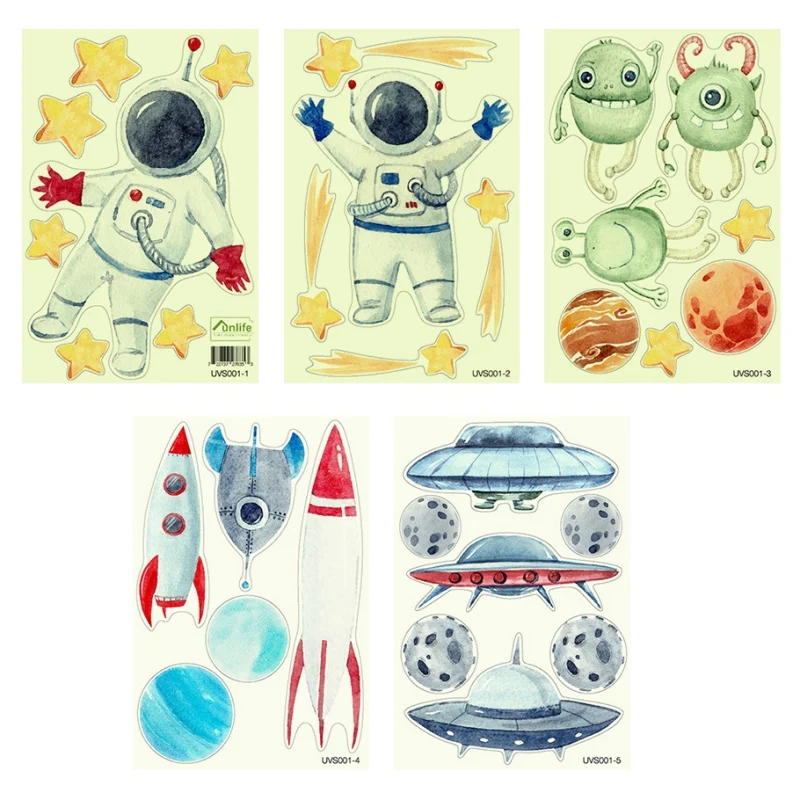 Вселенная декоративные настенные наклейки астронавт светящиеся DIY мультфильм