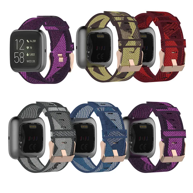 

Canvas Band Compatible with Fitbit Versa/Versa 2/Fitbit Versa Lite Classic Canvas&Soft Sport Strap Replacement Wristband