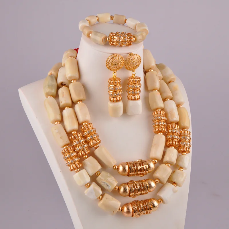 Новая мода белый коралловый ювелирный набор нигерийские Свадебные Коралловые