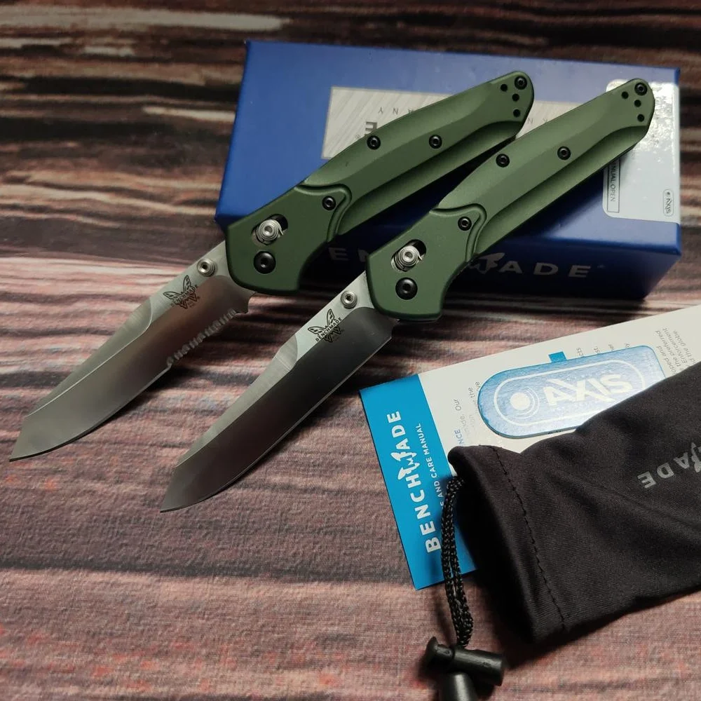 Benchmade-cuchillo plegable Osborne 940, hoja lisa de satén, 3,4 