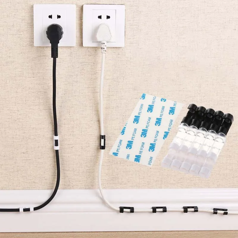 20 шт./лот органайзер для провода и кабеля Настольный usb-кабель зарядки передачи