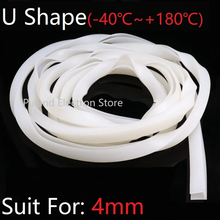 U образная уплотнительная лента 4 мм канальная силиконовая резиновая оболочка
