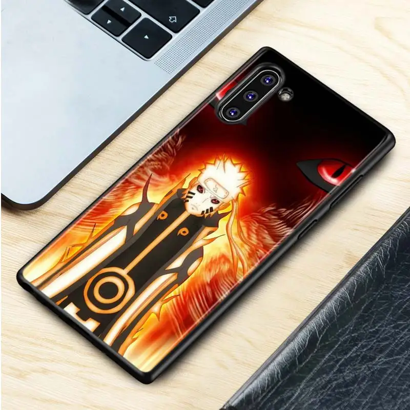 Черный силиконовый чехол аниме Наруто для samsung Galaxy Note 10Plus 10 Pro 9 8 S10 S9 S8 Plus S7 S6 Чехол Для Телефона