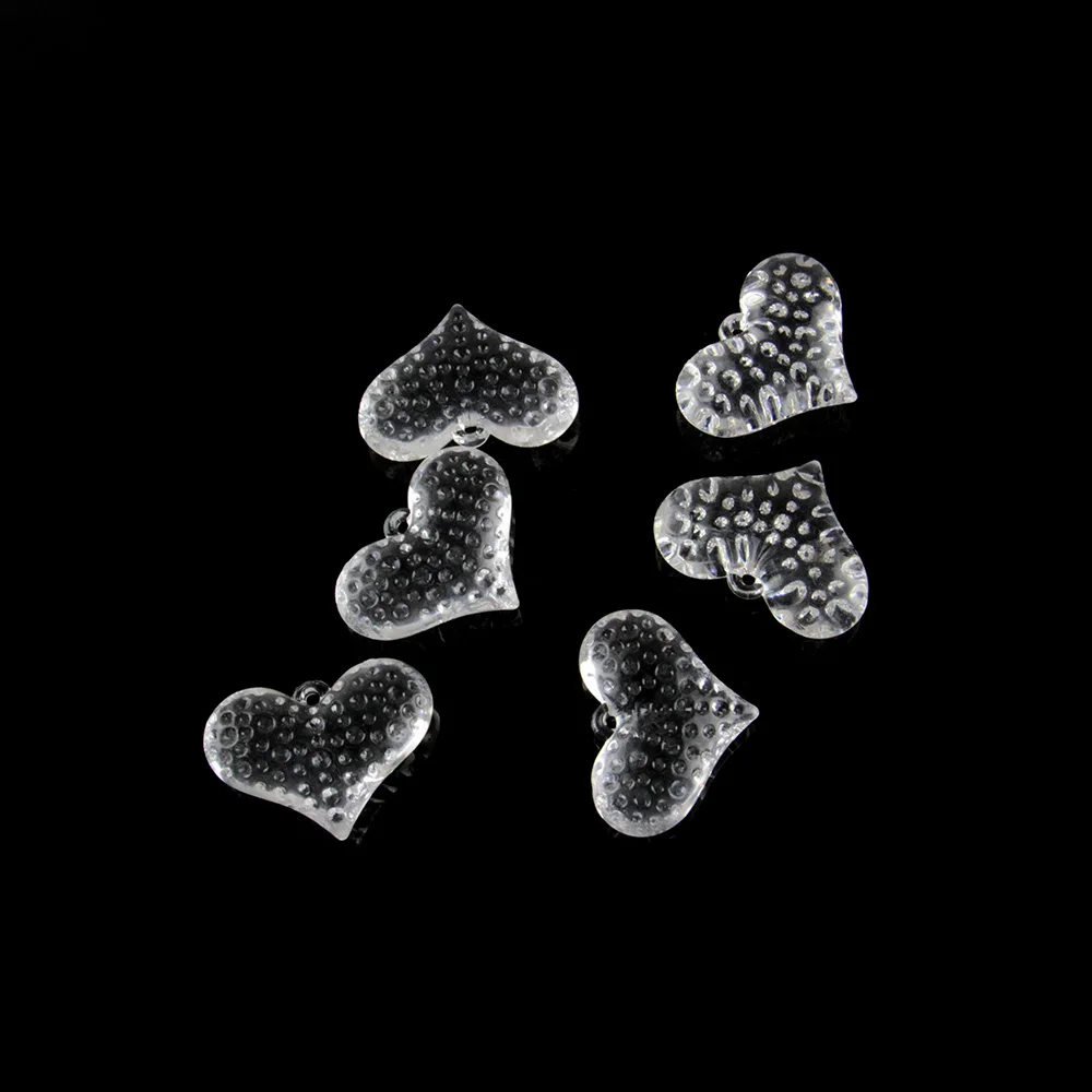 Акриловые сердца граненые бусины с фокусным расстоянием 25 мм x 35 40 шт кулон