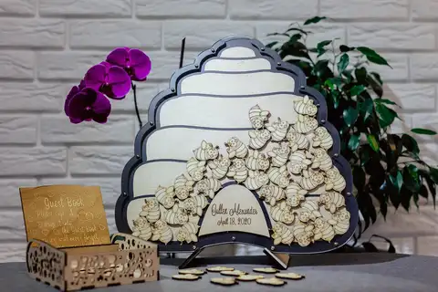 Уникальная сотовая Свадебная Гостевая книга, деревянная подпись книга, свадебное украшение памятью Альтернативная Гостевая книга