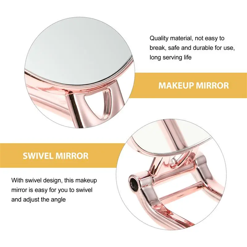 Двухстороннее ручное зеркало с увеличительным стеклом для макияжа регулируемой