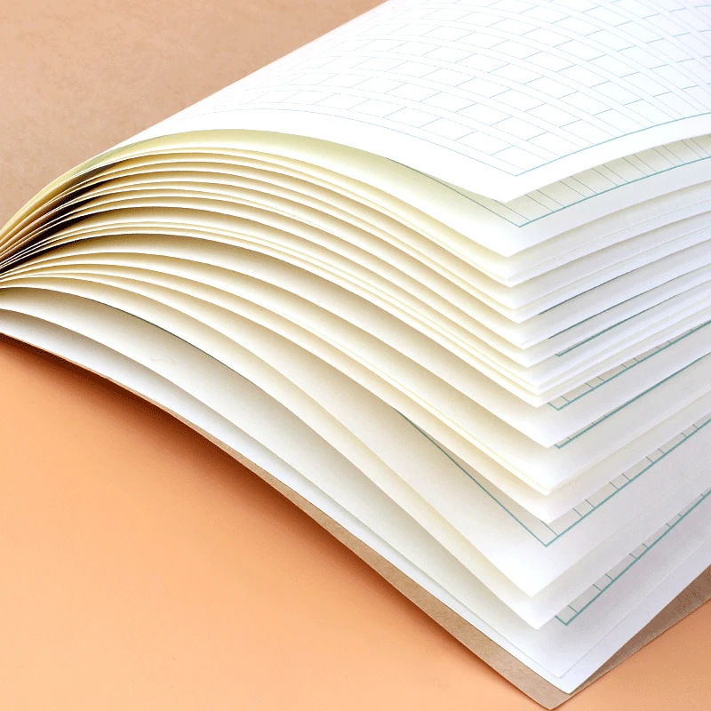 

10 Pcs Cowhide Paper Cover Notebook Student English Homework School Supplies Copybook Journal Notebook For Kid PinYin Writing