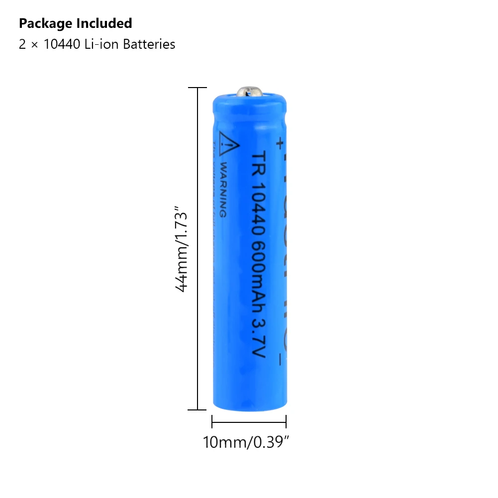 2/4/8 шт 3 7 V 10440 600mAh литий ионные аккумуляторы аккумуляторные батареи для фонарь