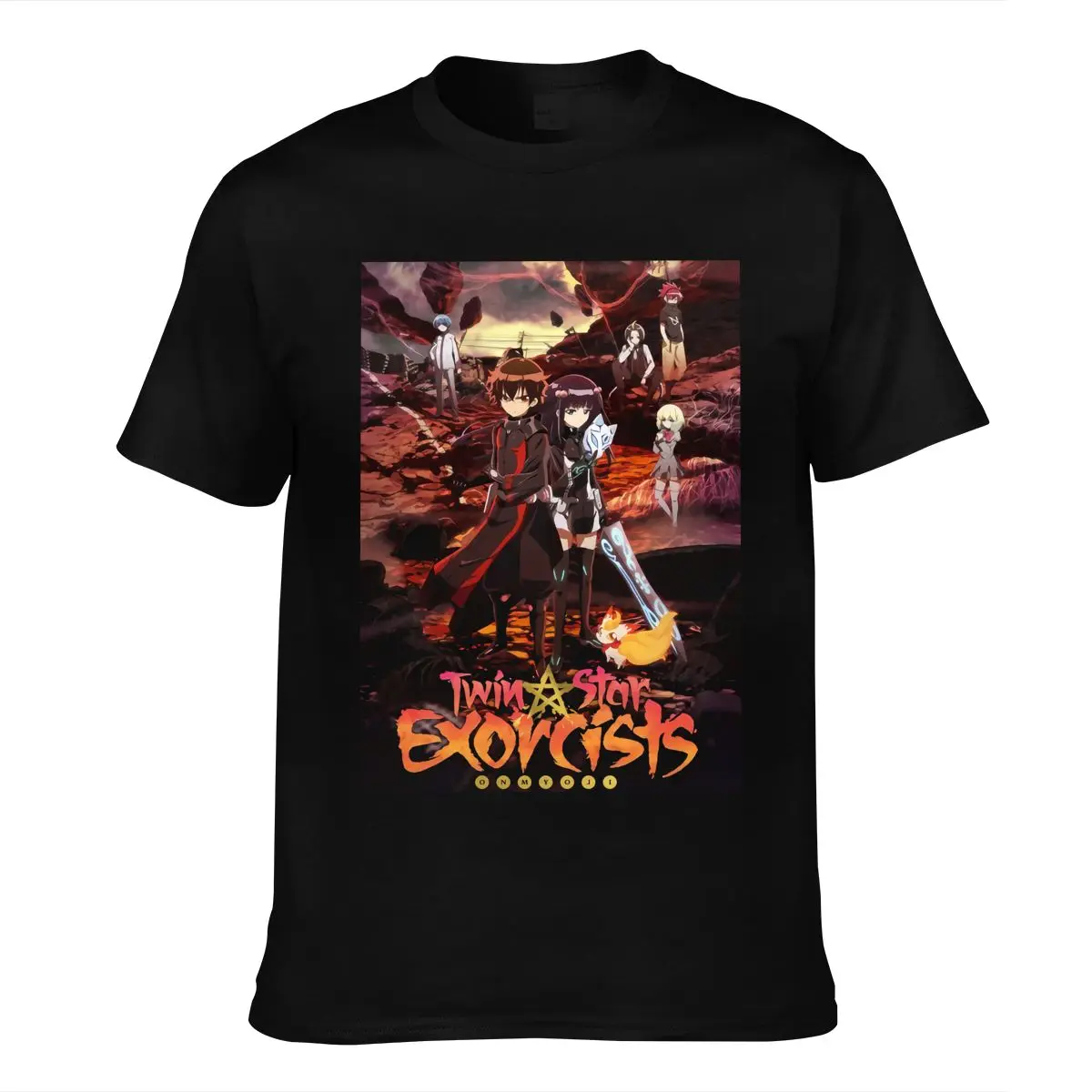 Мужская футболка с принтом сдвоенной звезды большой размер Чили | одежда