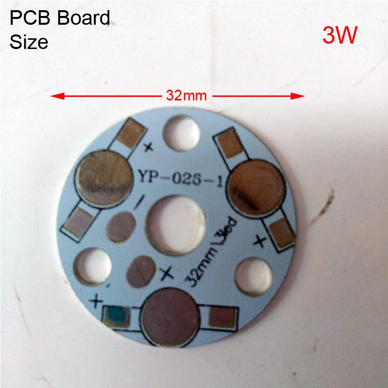 3W 32mm 1/5/10/50 шт База Светодиодный пластина pcb самодельный радиатор Панель для потолочного освещения, bulib свет Алюминий доска 1/3/4/5/7/9/12W подложка - Испускаемый цвет: 3W 32mm