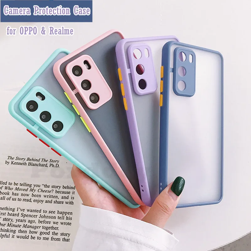 Защитный бампер для камеры чехол Realme 7 6i 6 5 C3 C11 C15 XT X2 Pro OPPO A53 2020 A91 A52 A72 матовая