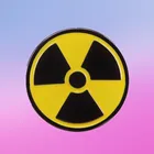 Эмалированная булавка с символом ядерного излучПредупреждение опасность, биологический Atom WMD, значок на лацкан