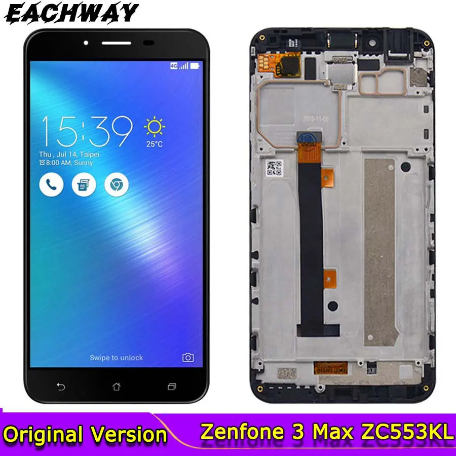 Для 5 &quotAsus Zenfone 3 Max ZC553KL ЖК дисплей сенсорный экран дигитайзер сборка Zenfone3 MAX