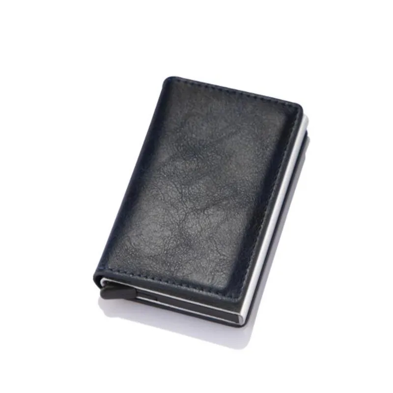 

Aluminum Metal Credit Business Mini Card Wallet Carbon Fiber Cardholder Man Women Smart Wallet Business Card Holder Rfid Case