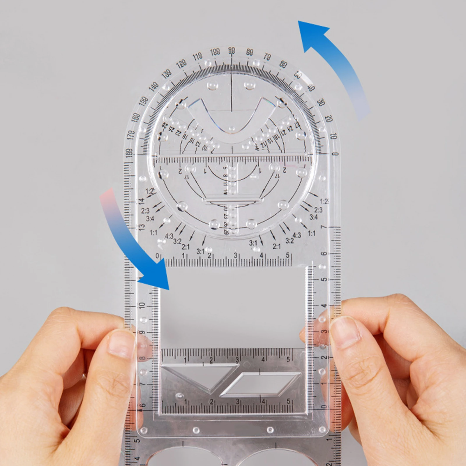 

Multifunctional Geometric Ruler Drawing Ruler Drawing Template Measuring Tool Plastic Draft Rulers For School Office Supplies