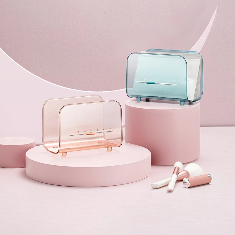 

U-shaped Opening Transparent Scale Mark Mask Storage Box Memory Mask Box