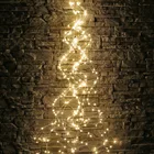 Светодиодная гирлянда с медной проволокой, 300 светодиодов, Сказочная светодиодная гирлянда с подключением, адаптер 12 В, украшения для рождественской и свадебной вечеринки
