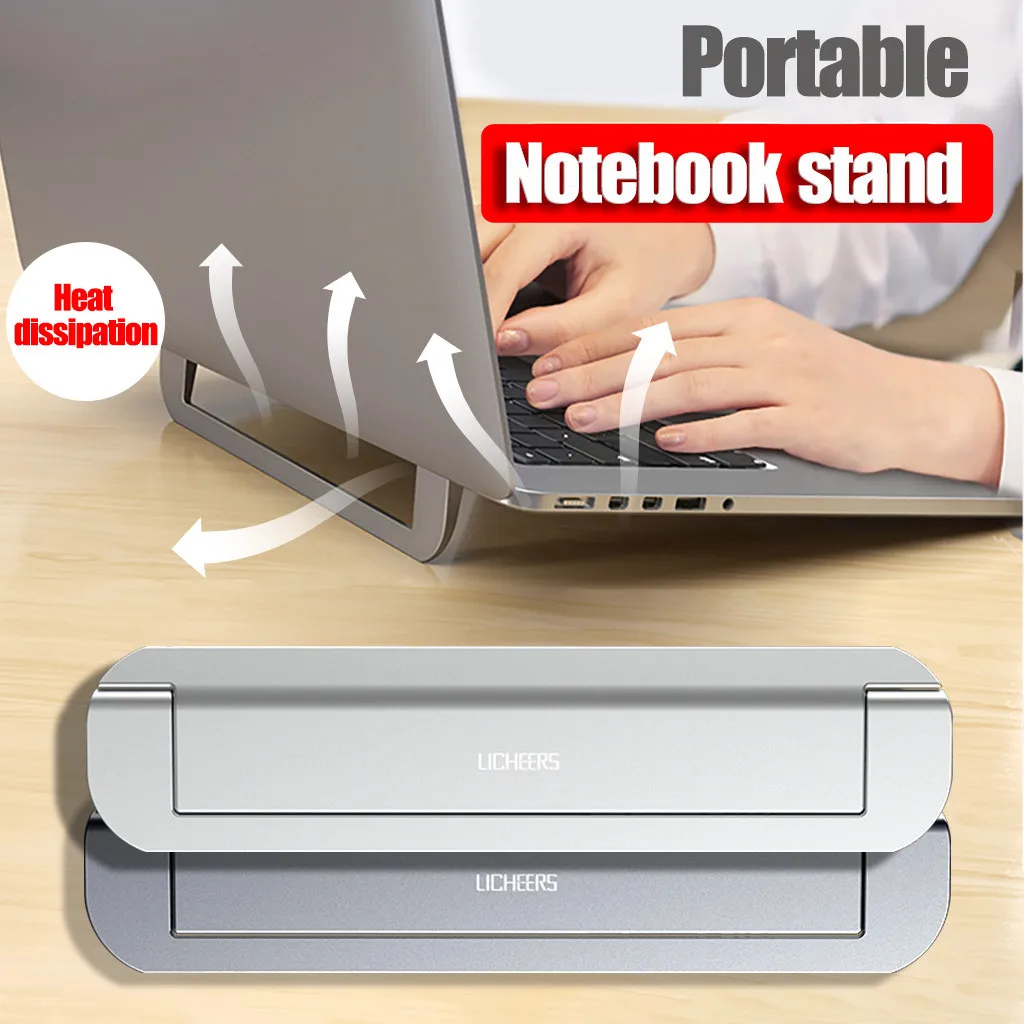 

Универсальный охлаждающий Невидимый кронштейн для ноутбука, складной держатель, стойка толщиной всего 7 мм, портативная складная подставка...