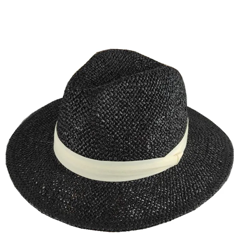 Панама с широкими полями для мужчин и женщин Пляжная соломенная шляпа от солнца