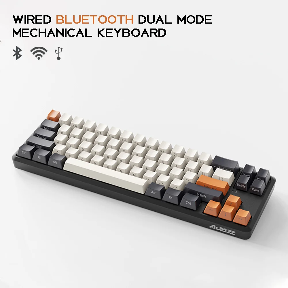 Клавиатура Механическая с Bluetooth/USB 68 клавиш белая светильник Светка|Клавиатуры| |