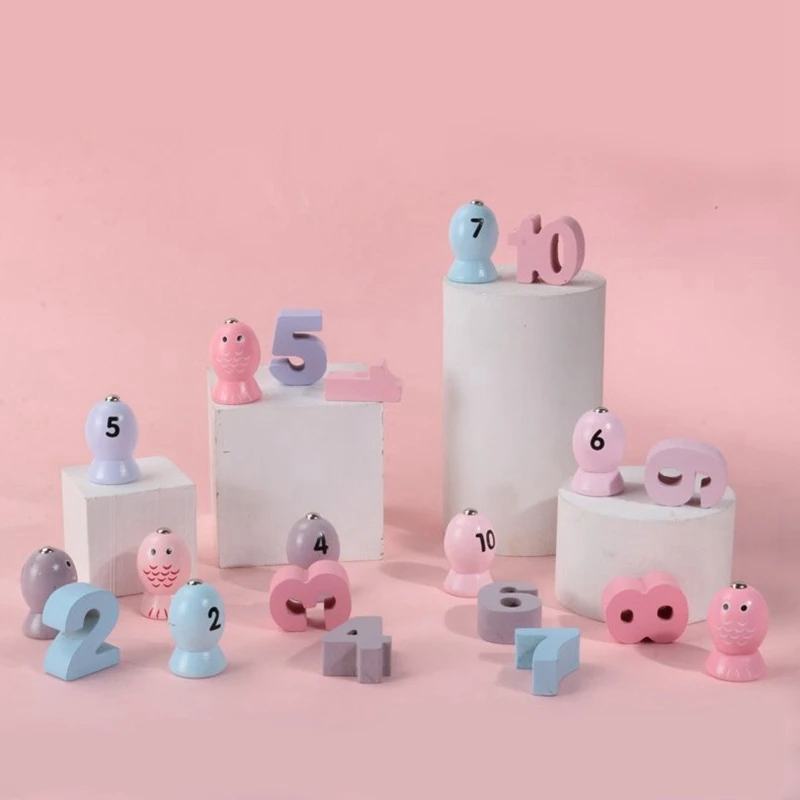 

Wooden Number Shape Color netic Fishing Game Toys for Kids Early Educational Learning Matching Board