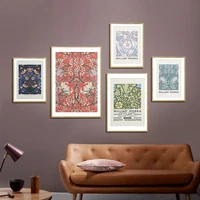 william morris museum exhibition posters canvas painting gallery wall art prints vintage pictures for living room home decor
