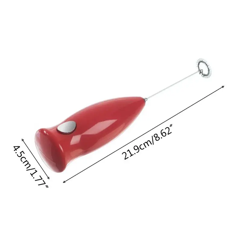 

Mini Blender Electric Handheld Mixer Eggbeater Milk Frother Stainless Steel Button Supply Kitchen Supplies