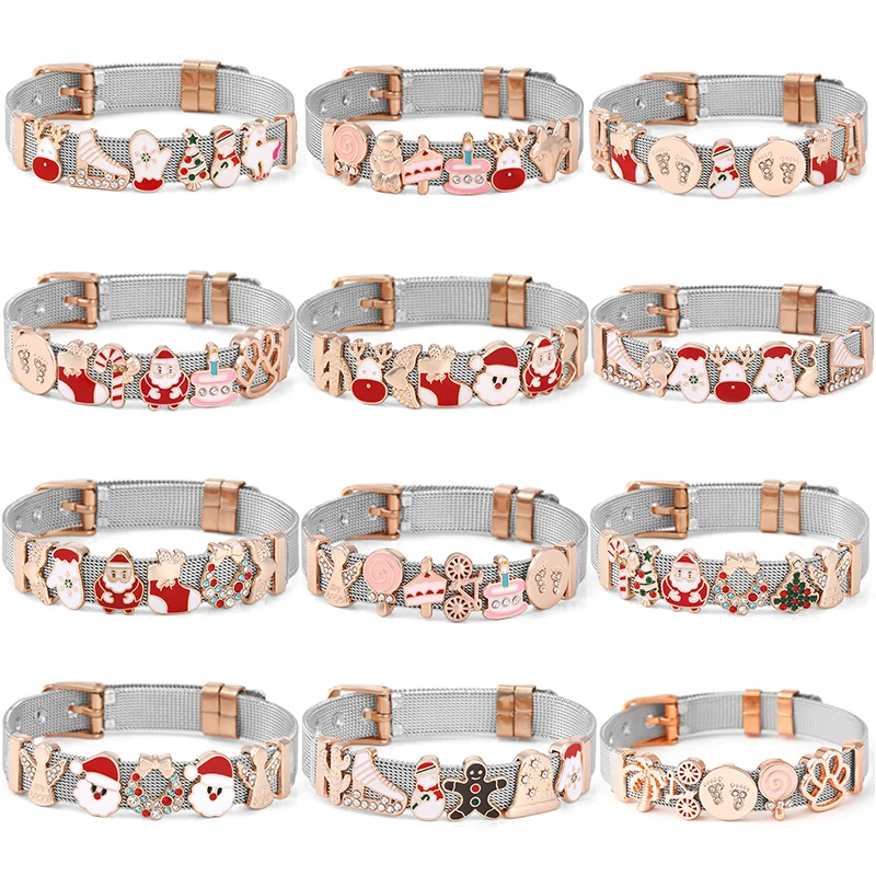 Браслет из нержавеющей стали в рождественском стиле 30 дюймов | Украшения и