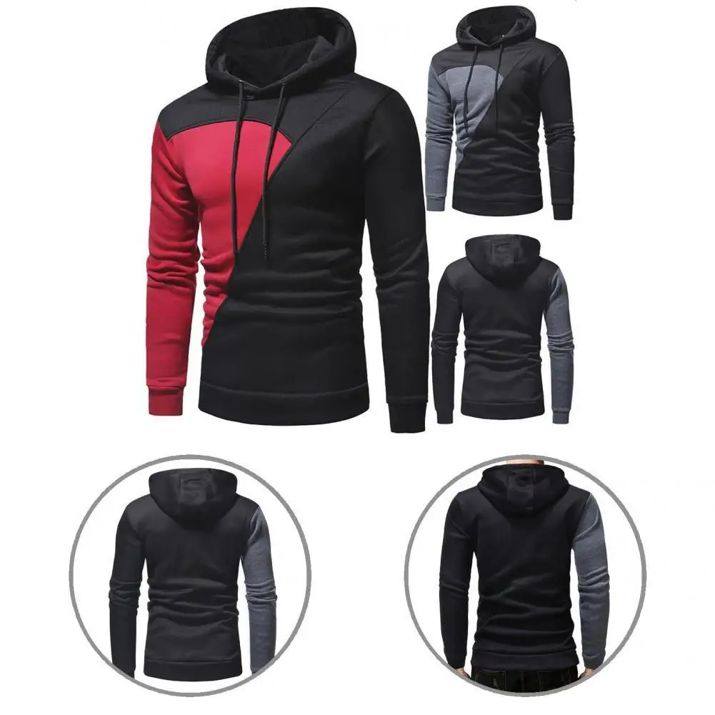 

Модная мужская толстовка, теплый дышащий мужской пуловер в стиле пэчворк, худи, пуловер, свитшот, худи для спортзала