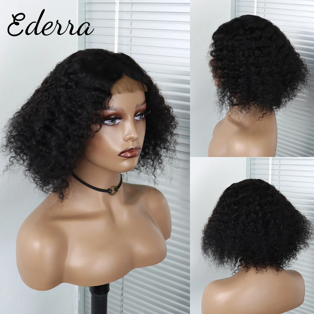 Brazilian Water Wave Curly 4X4 Lace Closure Wigs Lace Closure Human Hair Wig Water Wave Short Bob Lace Wig 150 Density