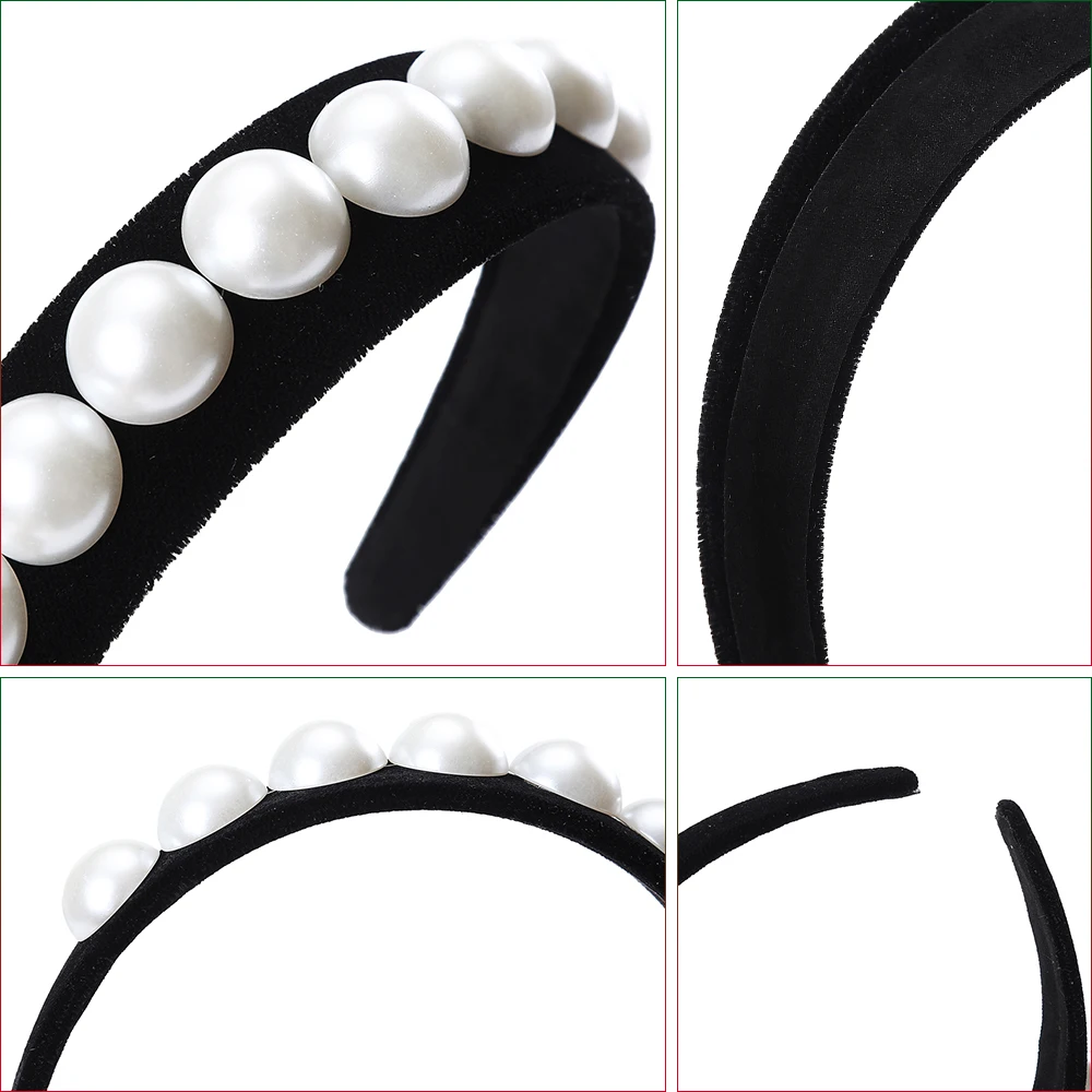 

MOLANS Simple Solid Pearl Headband Women Fashion Hair Hoop Hair Accessories For Girls Retro Hair Hoop 2020 New Arrival