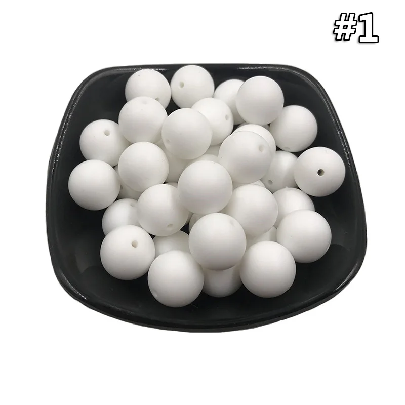 Silicone teether 1 20 шт. Силиконовая Круглая Бусина 12 мм Экологичное Сенсорное ожерелье-прорезыватель для кормления пищи аксессуары DIY Ювелирные изделия Детский Прорезыватель игрушка - Цвет: Silicone teether 1