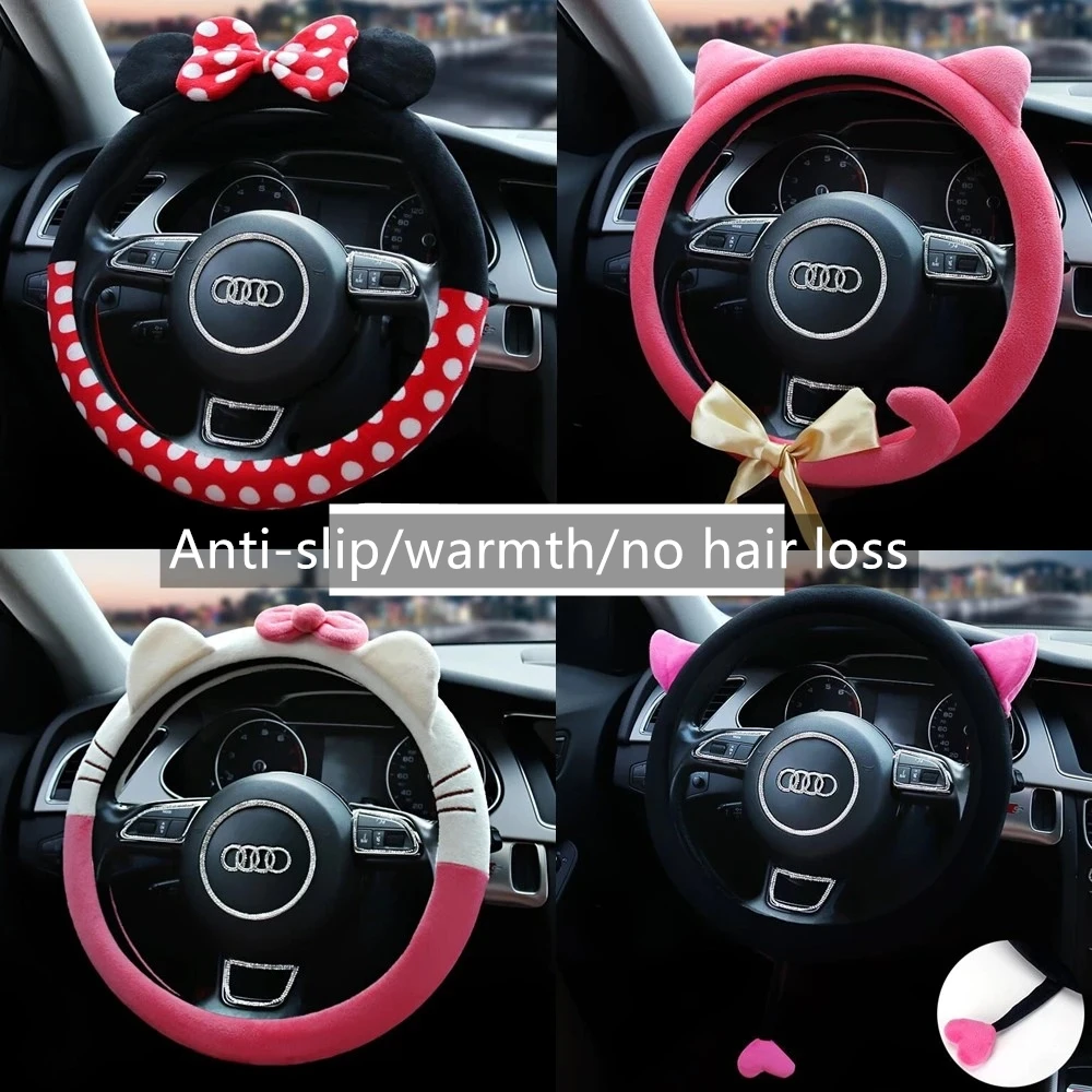 Hot New Car Steering Wheel Version Cover Cute Cartoon Universal Interior Accessories Set Women/man 14 design Car covers Hot New Car Steering Wheel Version Cover Cute Cartoon Universal Interior Accessories Set Women/man 14 design Car covers