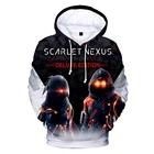 Толстовка Scarlet Nexus с 3D принтом популярная толстовка с капюшоном в стиле аниме для мальчиков и девочек спортивная одежда Kawaii для женщинмужчин новая одежда для Nexus с капюшоном