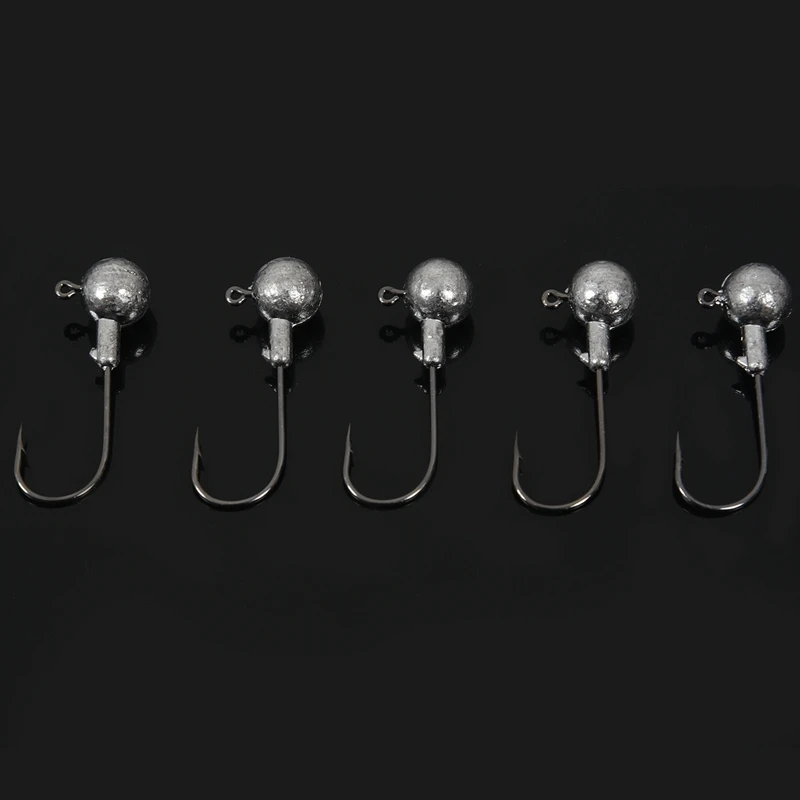 5Pcs Hooks Metal Lead Head Jig Fishing Lures Heads Solid Parts | Спорт и развлечения
