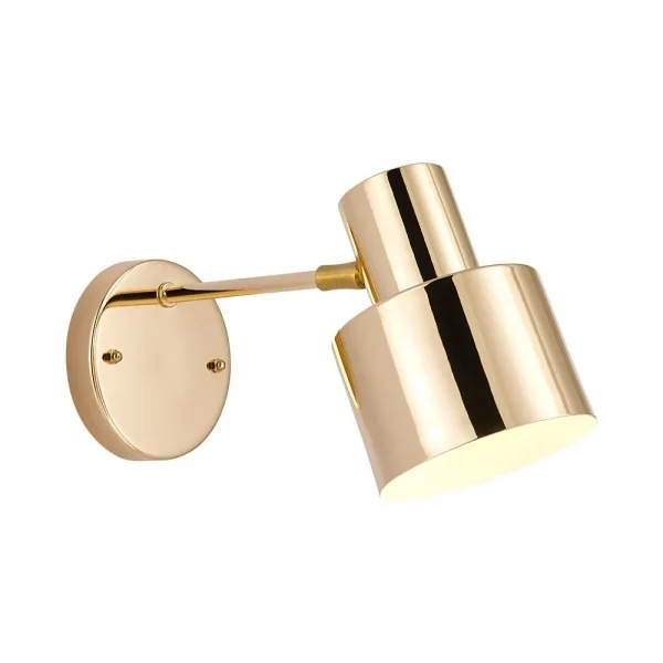 

Brass wall lamp simple personality Nordic bedroom bedside cafe aisle wall lamp toilet all copper mirror front lamp