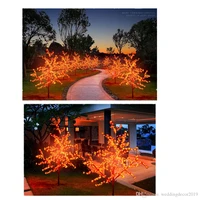 new led cherry blossom christmas trees lighting waterproof garden landscape decoration lamp for wedding party christmas supplies