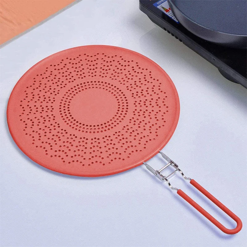 

Silicone Splatter Screen,Grease Splatter Guard with Folding Handle,for Cooking Splatter Guards&Fry Pan,13 Inch