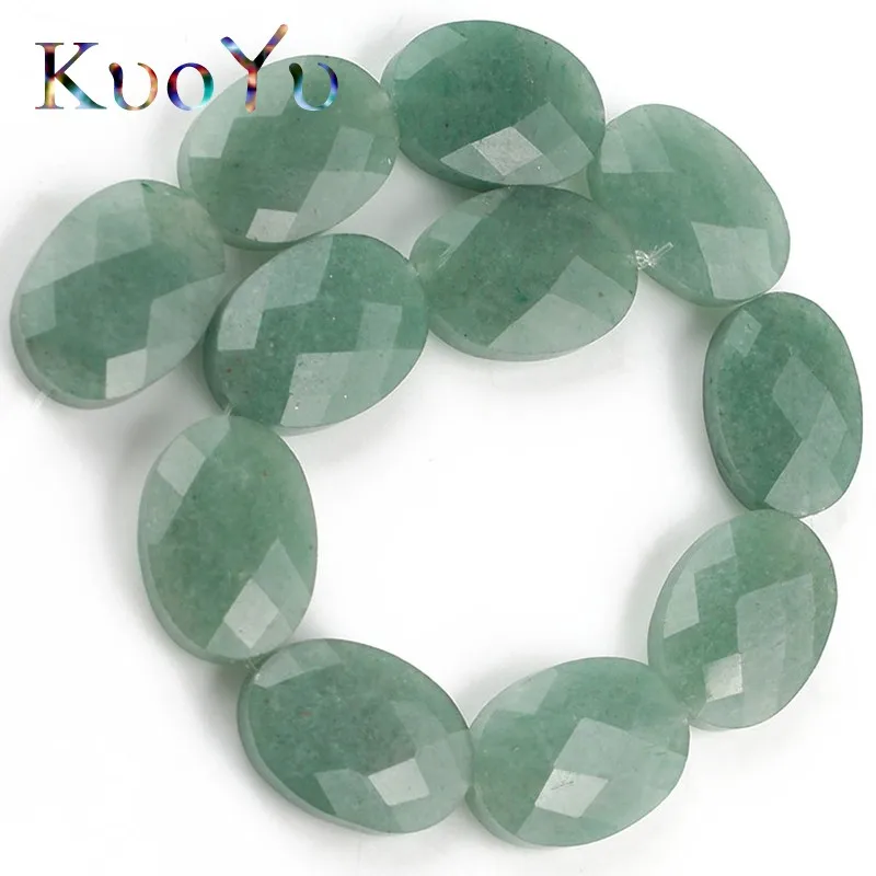 13X18mm натуральный камень зеленый авантюрин Jades бисер овальная форма свободные