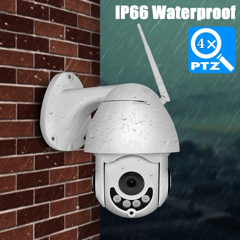 WakeView PTZ мини Высокоскоростная купольная камера IP 1080P 4X оптический зум 2MP наружная