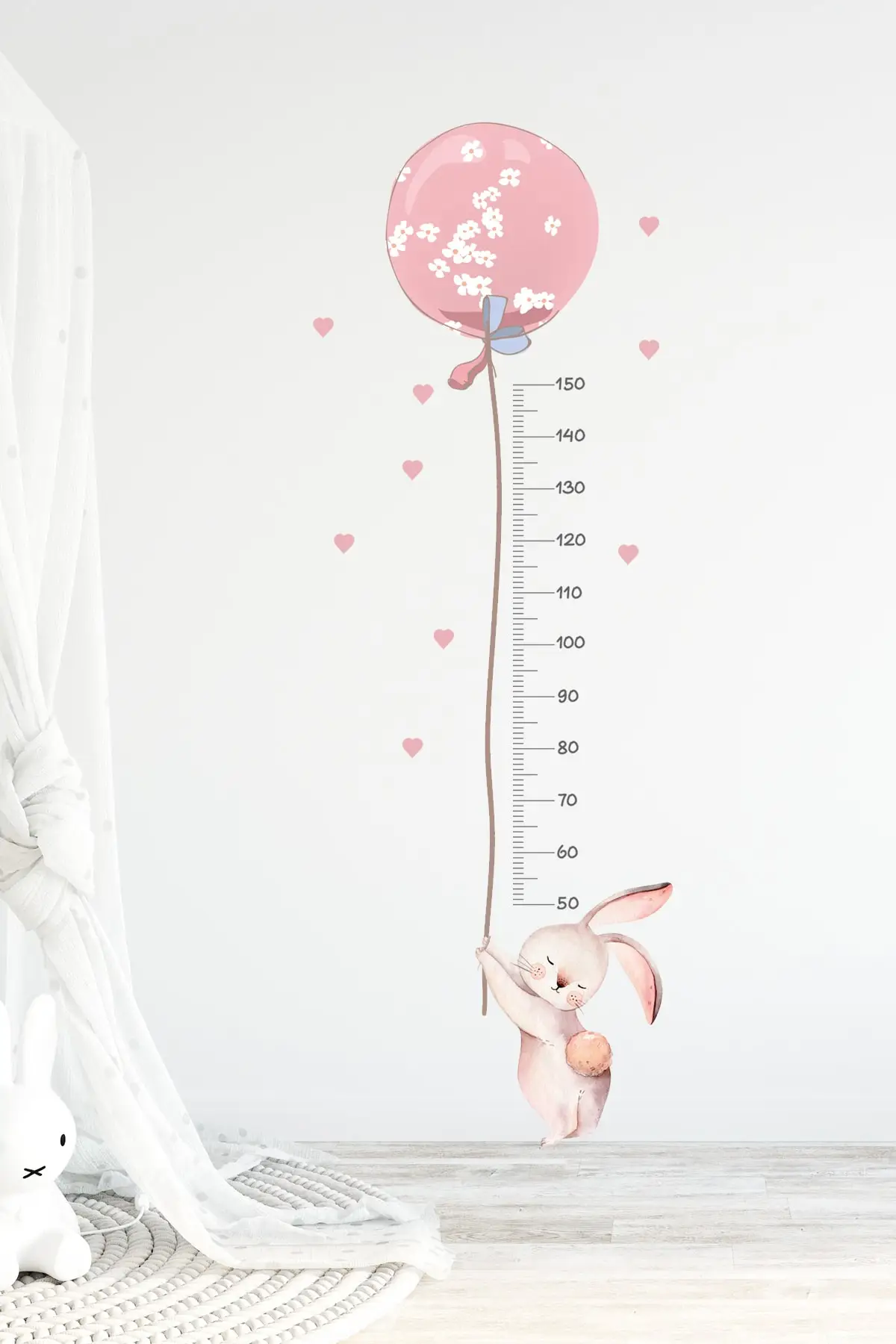 

Air bubble Rabbit Stature Meter Wall Sticker Set Elegant Design Welcome Quality Useful Wink Attractive Trend 2021 New Fashion For Kids Great Wall Sticker Sweet Rabbit Height Measuring Model For Kids Room