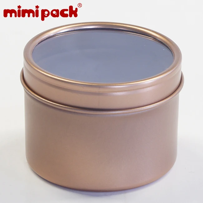 Mimipack маленькие глубокие круглые банки с прозрачным окном и верхней крышкой, жестяная упаковка, коробки для часов, пищевые банки, 24 упаковки(6 цветов - Цвет: Rose Gold