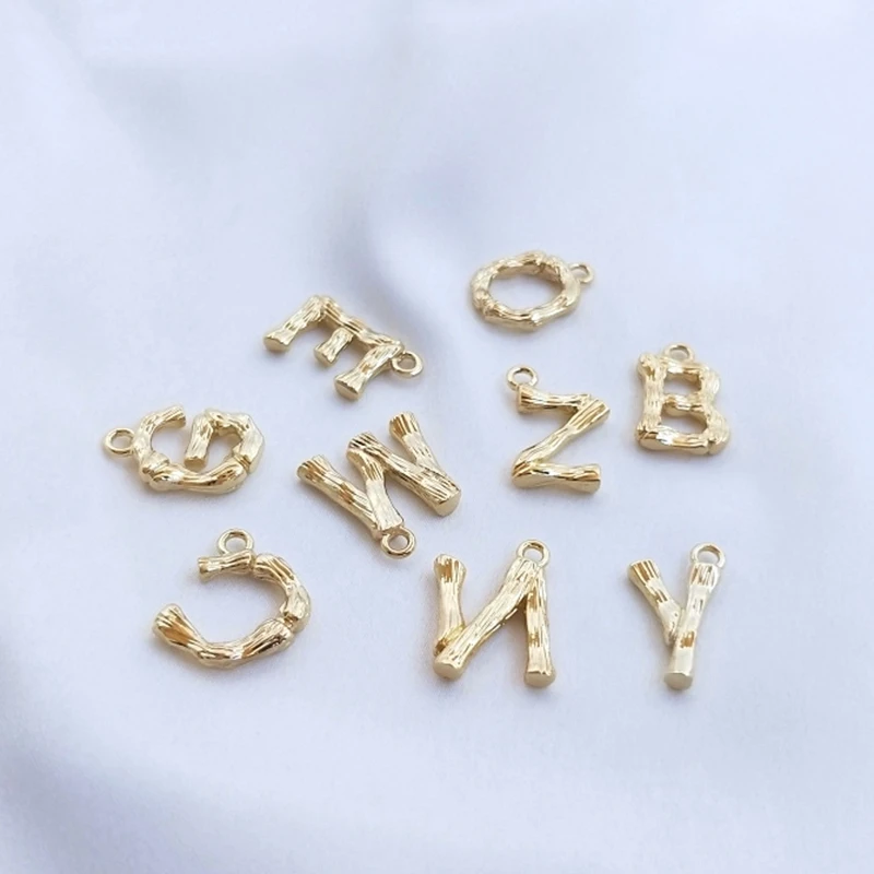 

Copper 12MM Bright 26 Letters Alphabet Charms Pendants DIY Jewelry Making Findings Fitting